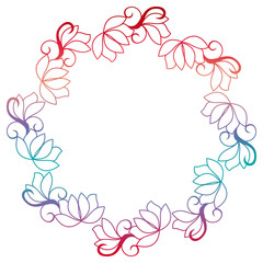 Beautiful frame with gradient filled. Raster clip art.