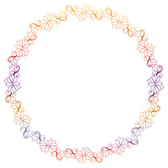 Beautiful frame with gradient filled. Raster clip art.