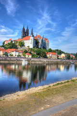 Fototapeta premium Schloss Albrechtsburg Meißen Elbblick