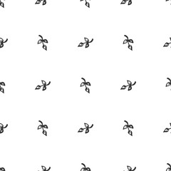 Hand Drawn brush leaves. Handmade seamless ornate for your desig