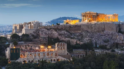  Acropolis and Parthenon temple in the city of Athens, Greece.    © milangonda