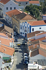 Fototapeta premium A down angle of a lovely little street in Mertola village.