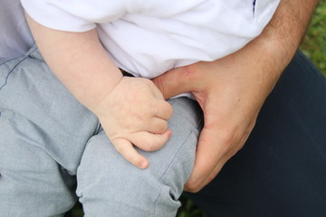 Father and son, close-up