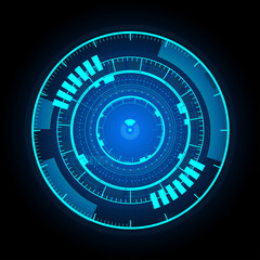 Technological communication glowing interface background vector