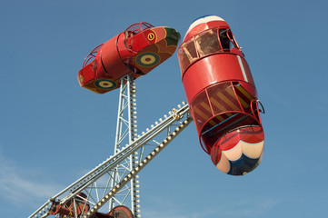 Vintage bomber swing at funfair