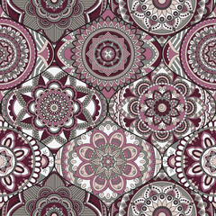 Patchwork pattern. Vintage decorative elements. Hand drawn background. Islam, Arabic, Indian, ottoman motifs. Perfect for printing on fabric or paper.