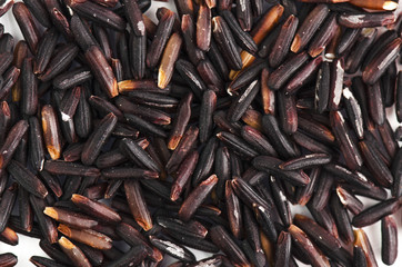Pile Of Black Rice Closeup Shot From The Top