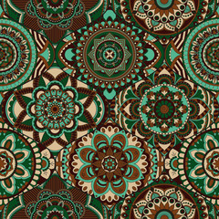 Patchwork pattern. Vintage decorative elements. Hand drawn background. Islam, Arabic, Indian, ottoman motifs. Perfect for printing on fabric or paper.