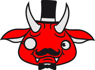 gesicht kopf sir gentlemen zylinder hut monokel brille anzug reich herr mann drache süß niedlich komisch lustig monster klein frech böse horror comic cartoon