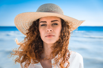 Woman on a tropical beach