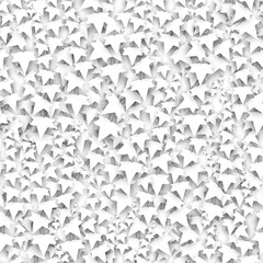 Hedera or ivy leaves and stems as a white texture concept. 3D vector illustration monochrome hedera plant seamless pattern. Modern light color wallpaper, background, backdrop or design element.