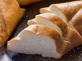 fresh loaf bread baguette