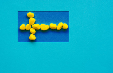 Flag of sweden handmade background