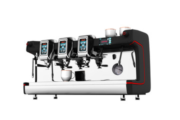 Modern Coffee Machine without shadow on white background 3d