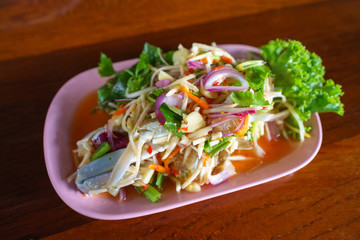 Salad crab spicy