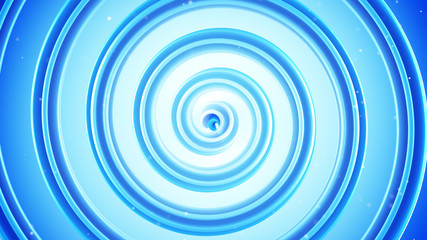 Light blue spiral shape abstract 3D render
