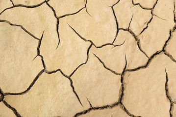 Cracked clay ground, Background.