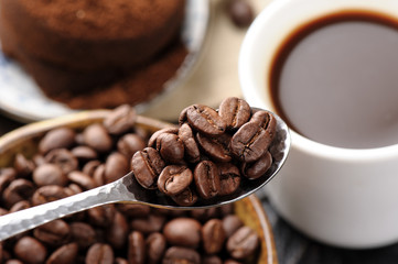 closeup coffee beans