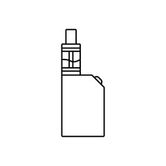 Line icon of vapor e-cigarette vape vaporizer cigarette