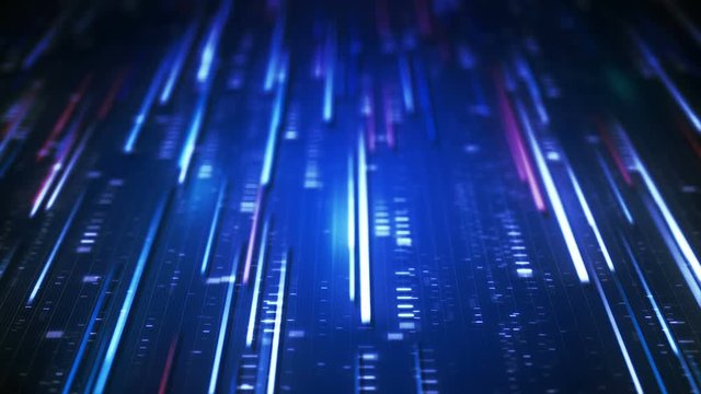 Data transfer. Seamless loop abstract technology motion background. Computer generated animation 4k UHD (3840x2160)
