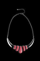 Coral necklace isolated