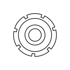 sketch silhouette gear wheel icon vector illustration