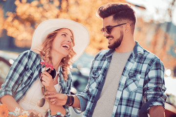 Fototapeta premium Lovely happy couple