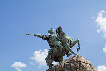 The monument to Bogdan Khmelnitsky at the Sophia Square, Kyiv, Ukraine.
