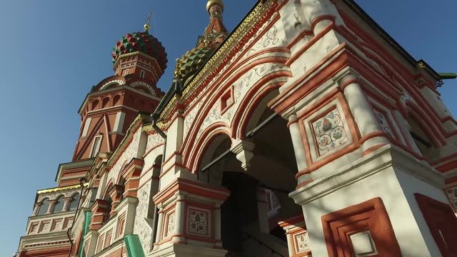 Cattedrale di San Basilio, Mosca, Russia. Costruita dal 1555 al 1561. Particolari architettonici e fregi della chiesa ortodossa unica nella sua sua architettura e patrimonio dell&rsquo;umanit&agrave;