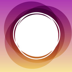Creative circle round overlay banner with place for text. Frame template