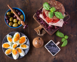 Sandwich with eggs