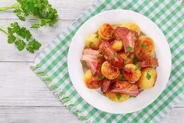 roasted new potato with Pork Ribs