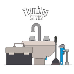 color poster of handwash bathroom with dripping pipes plumbing service vector illustration