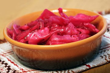 Traditional cabbage of ethnic cuisine of Georgia