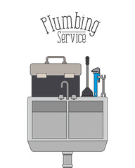 color poster of dishwasher plumbing service vector illustration