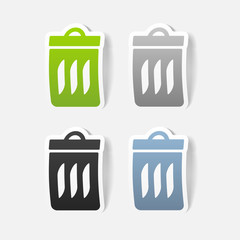 realistic design element: trash can