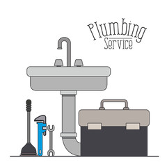 color poster of handwash plumbing service vector illustration