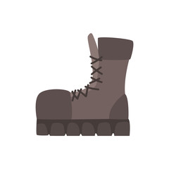 Black hiking shoe vector Illustration