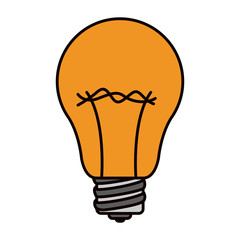 color sketch silhouette light bulb icon vector illustration