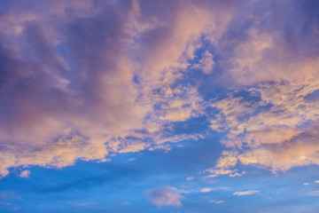 Naklejka na ściany i meble beautiful sunset clouds