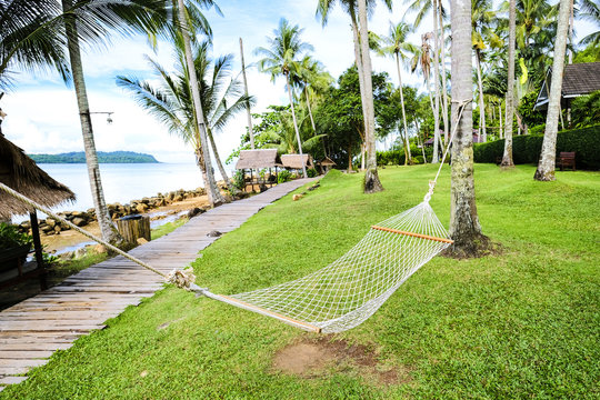 crib rope inside the beach for sleep relax in koh kood