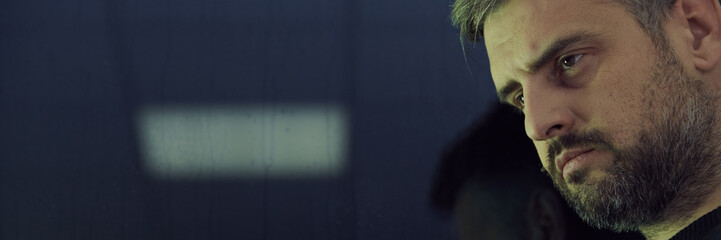 Man having suicidal thoughts