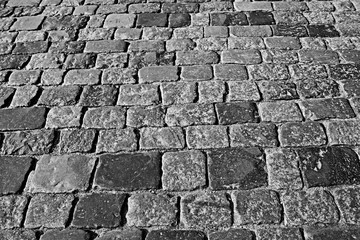 texture of stone pavement tiles cobblestones bricks background