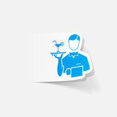 realistic design element. waiter