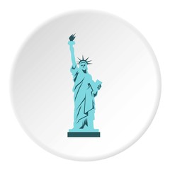 Statue of liberty icon, flat style