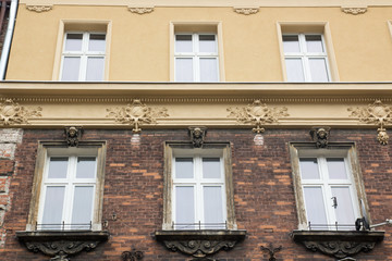 Obraz premium The facade of the old vintage design house