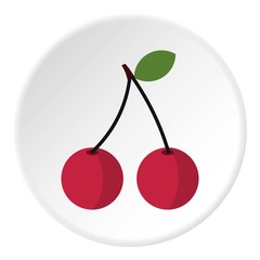 Cherry icon, flat style
