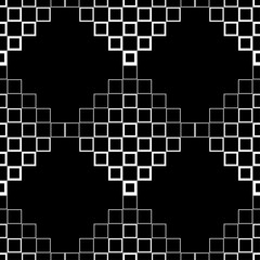 Vector black and white halftone background. Seamless pattern. Textile rapport.
