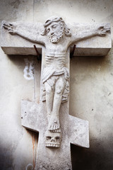 crucifixion of Jesus Christ as a symbol of resurrection and immortality of the human soul (ancient...