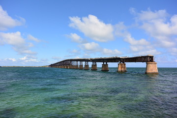 Fototapeta na wymiar Abandoned bridge